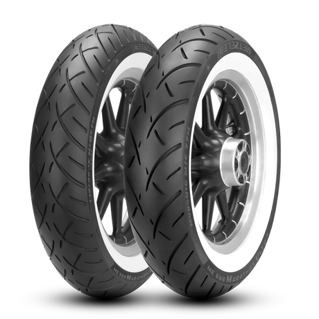 Metzeler ME 888 Marathon Ultra Whitewall Rear Tyre 150/80 B-16 M/C 77H Reinforced Tubeless - EasyR