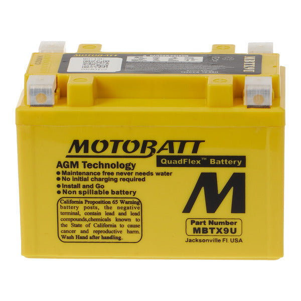 Motobatt MBTX9U Battery Quadflex AGM
