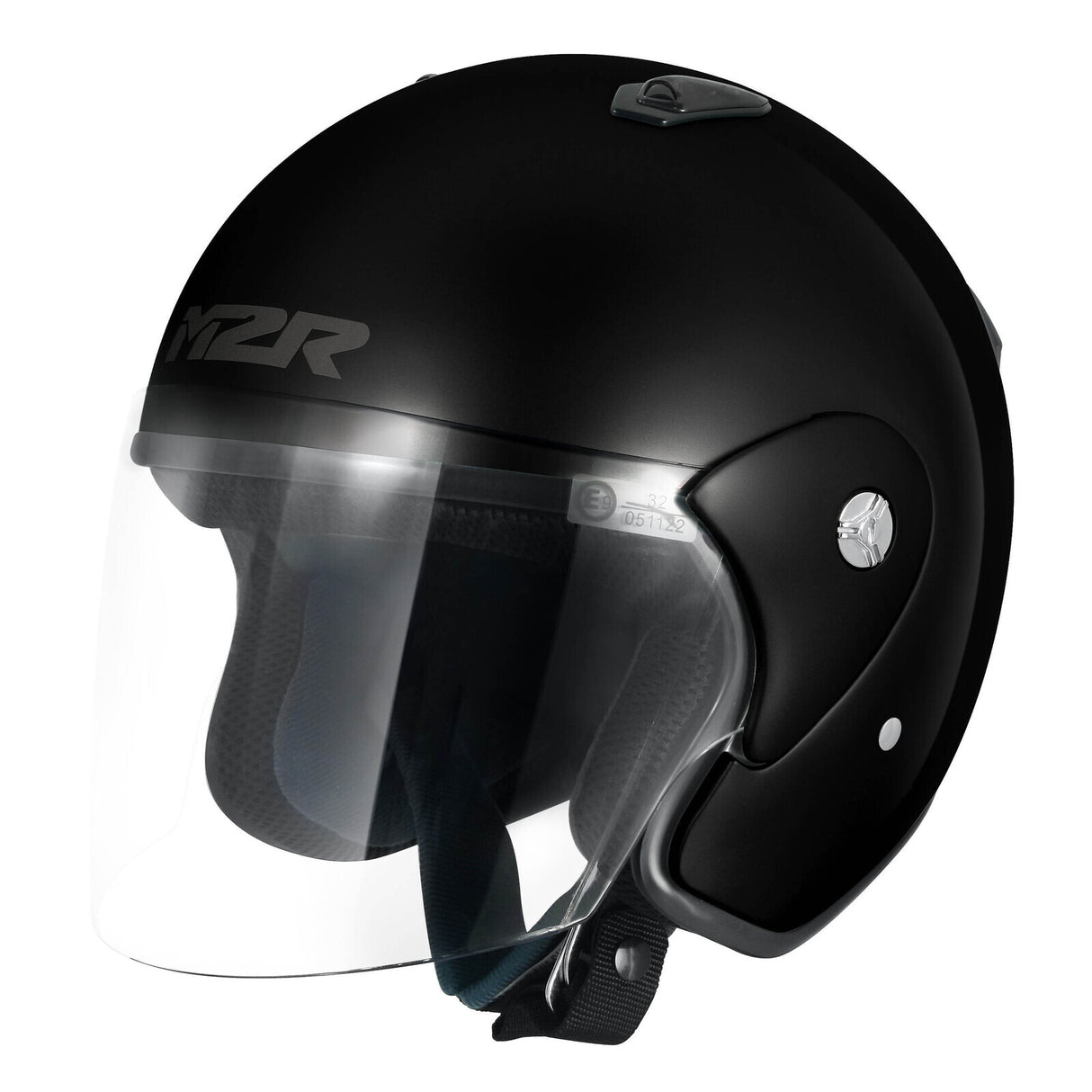 M2R 290 Gloss Black Helmet - EasyR