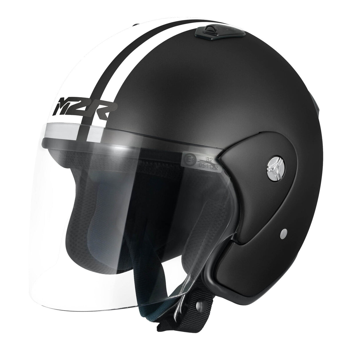 M2R 290 Urban Matte Black/White Helmet - EasyR