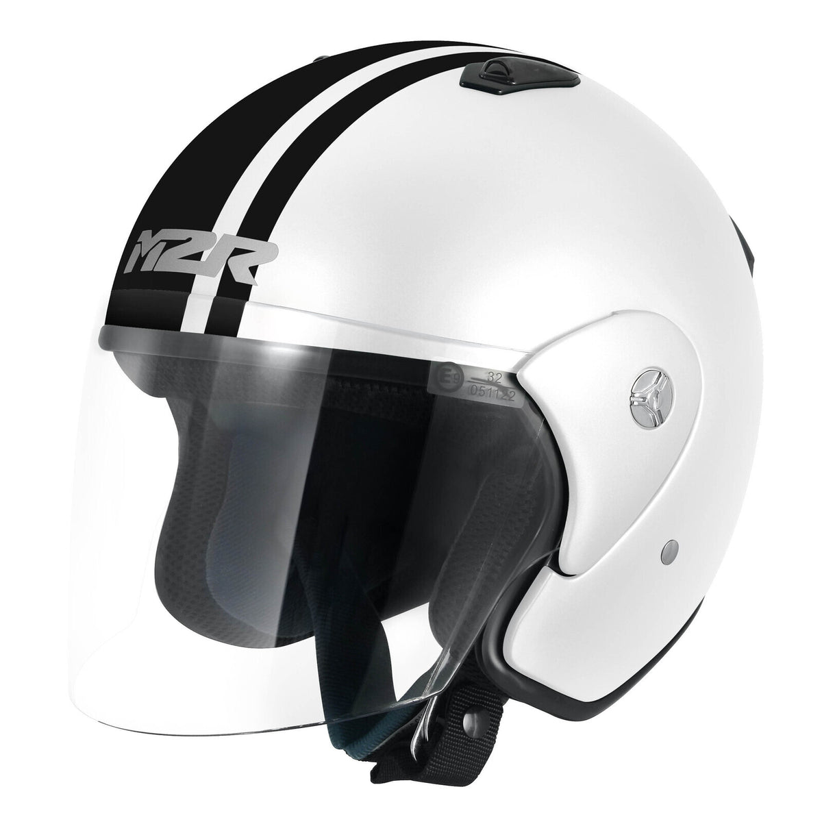 M2R 290 Urban Gloss White/Black Helmet - EasyR
