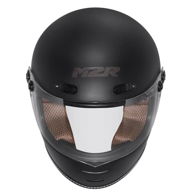 M2R Bolster Matte Black Helmet - EasyR