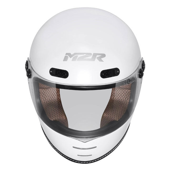 M2R Bolster Semi-Flat Off White Helmet - EasyR