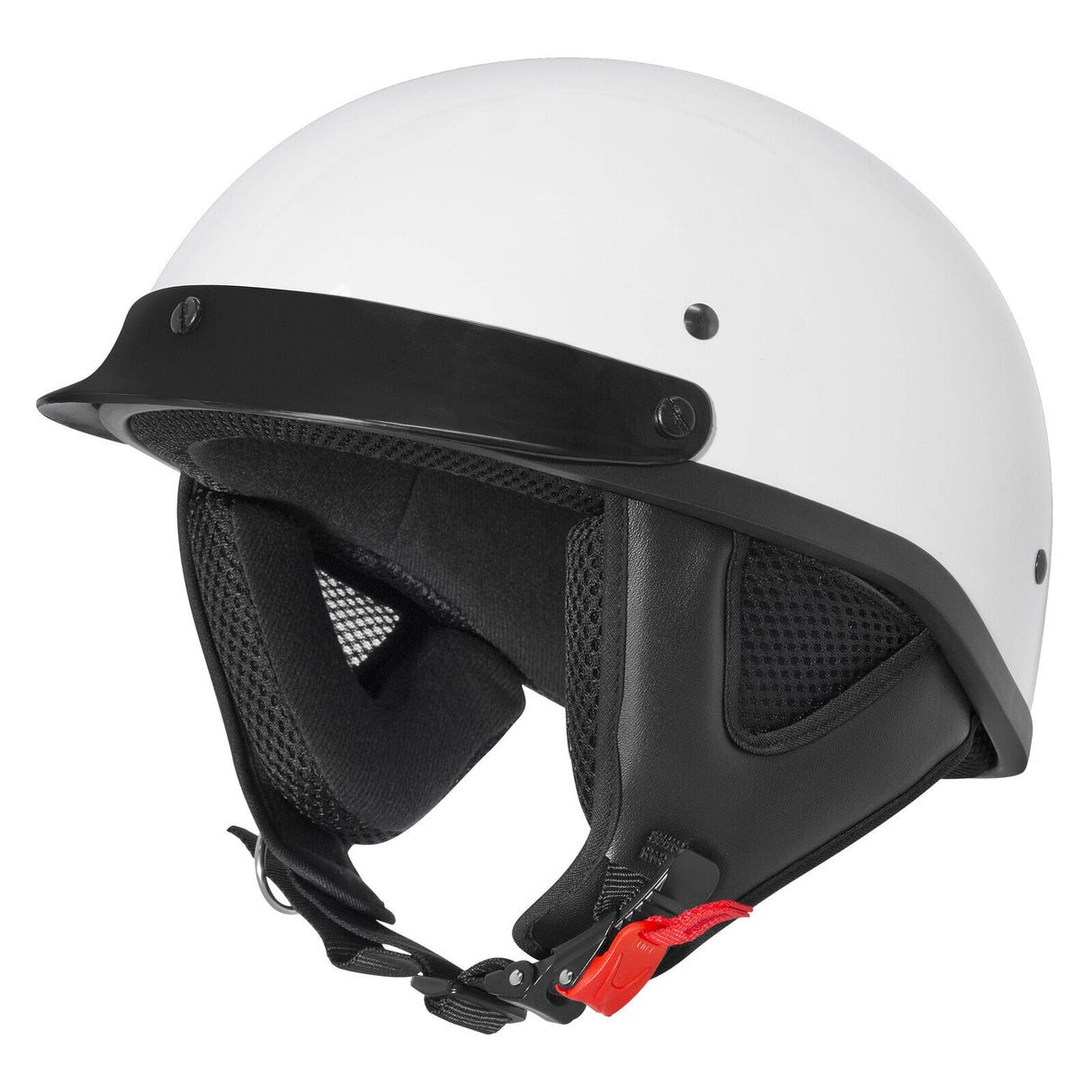 M2R ATV Gloss White Helmet w/Peak - EasyR