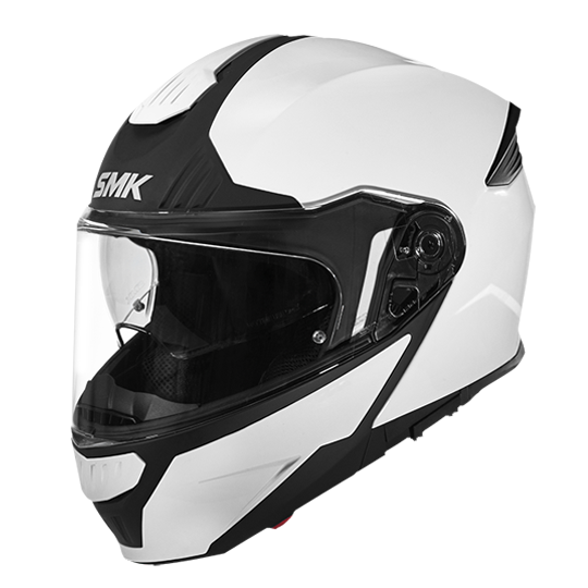 SMK Gullwing White GL100 Modular Helmet - EasyR