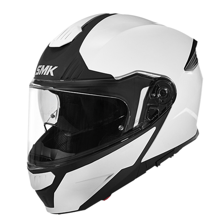 SMK Gullwing White GL100 Modular Helmet - EasyR