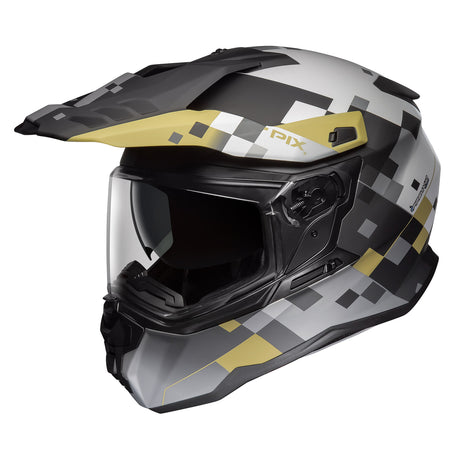 M2R Hybrid Pix PC-9F Matte Bronze/Silver/Black Helmet - EasyR