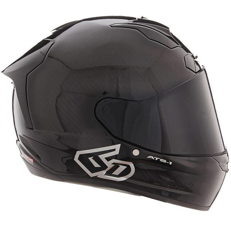 6D ATS-1R Solid Gloss Black Helmet - EasyR