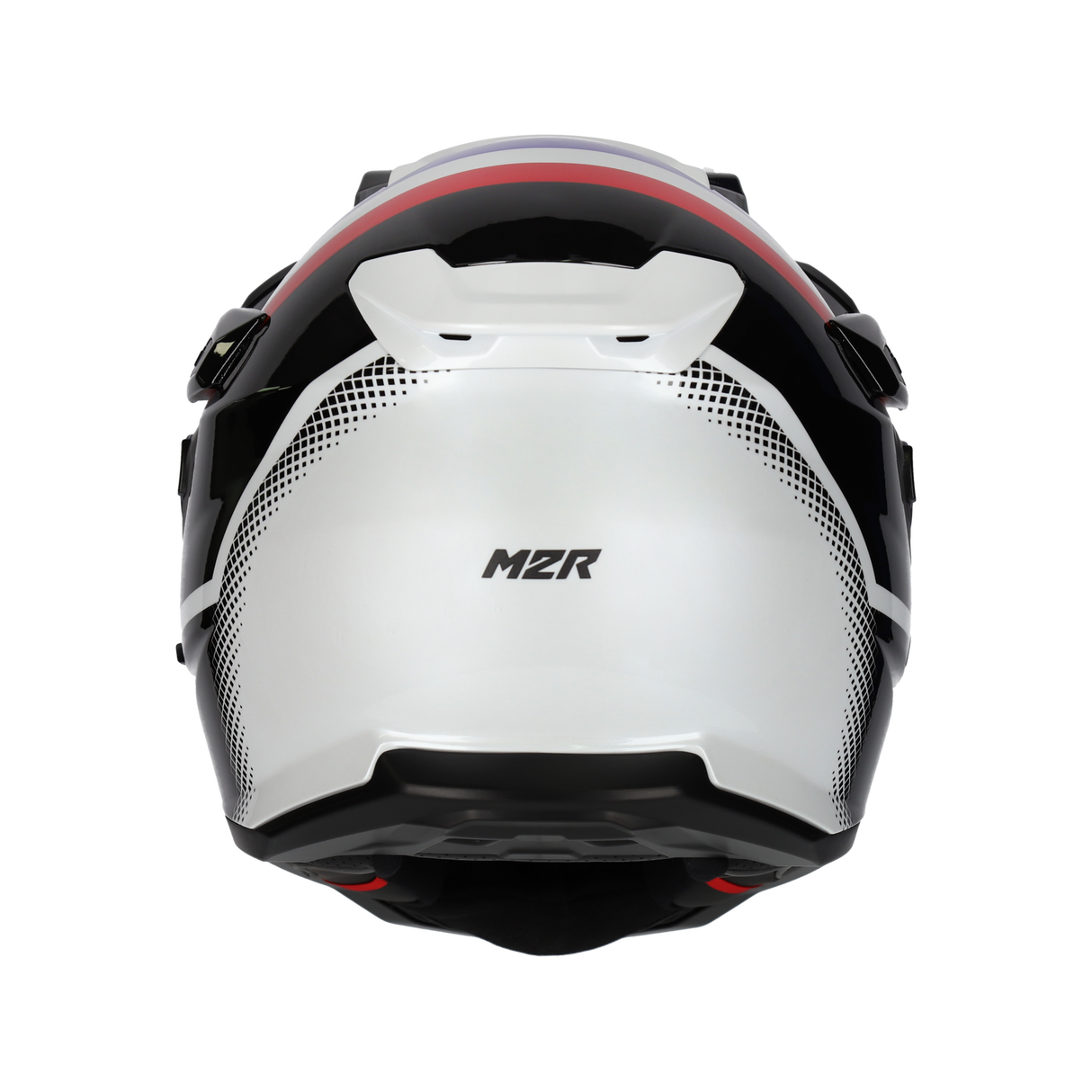 M2R Hybrid Fade PC-2 Gloss White/Black/Blue/Red Helmet - EasyR