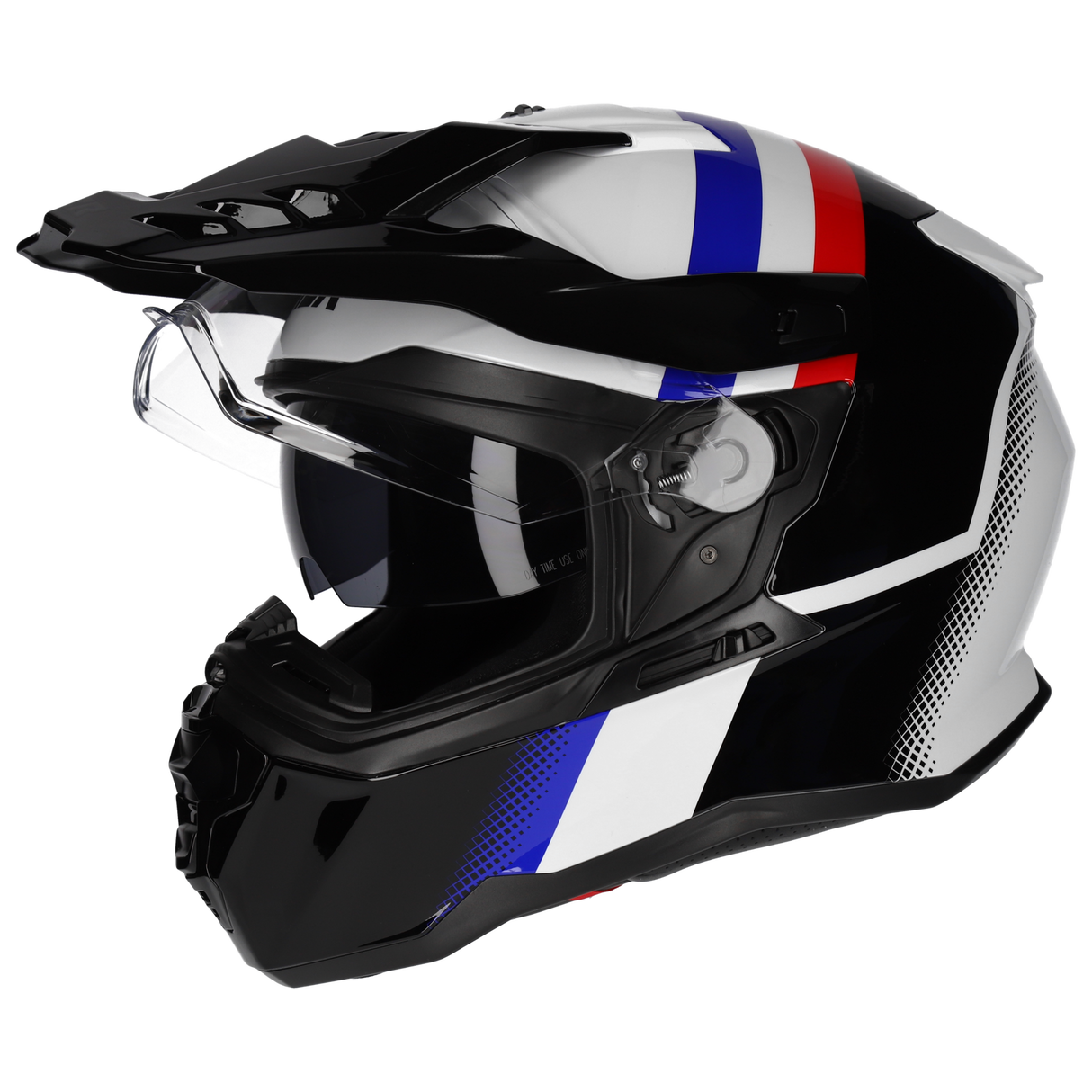 M2R Hybrid Fade PC-2 Gloss White/Black/Blue/Red Helmet - EasyR