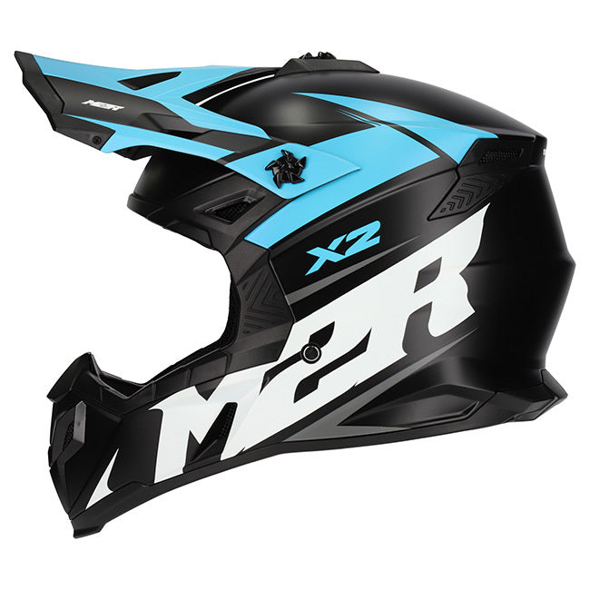 M2R X2 Charger PC-2F Matte Blue Helmet - EasyR