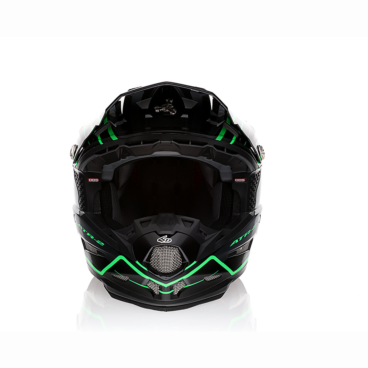 6D ATR-2 Phase Black/Green Helmet - EasyR