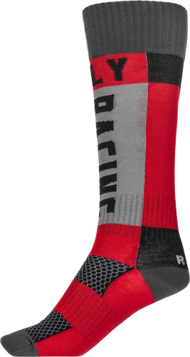 FLY MX Thick Red/Grey Youth Socks