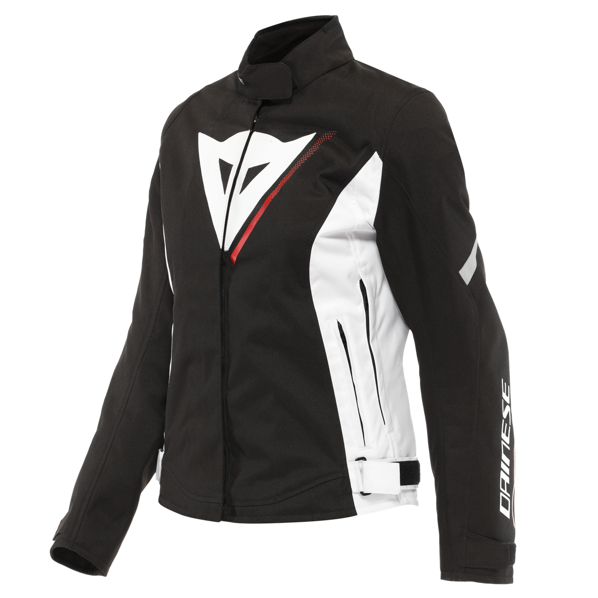 Dainese Veloce Lady D-Dry Black/White/Lava Red Waterproof Textile Womens Jacket