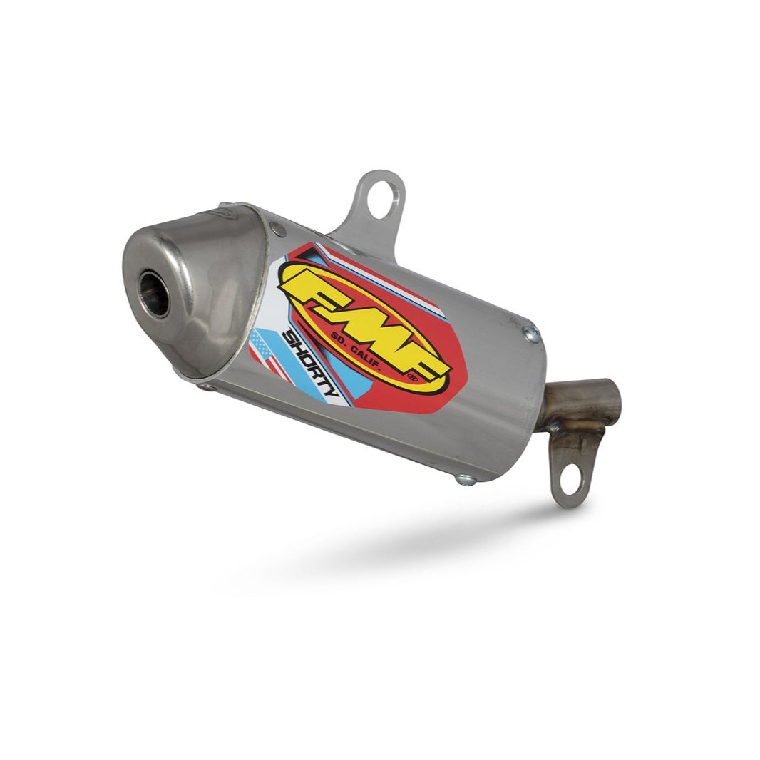 FMF Racing Powercore 2 Shorty Aluminum Muffler w/Stainless End Cap for Suzuki RM80 89-01/RM85 02-24