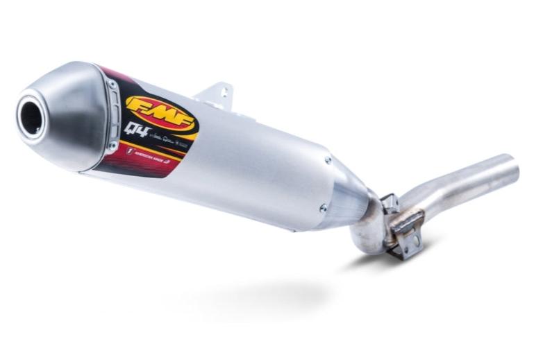 FMF Racing Q4 Hex Aluminum Slip-On Muffler w/Stainless End Cap for Yamaha YZ250F 14-18/YZ250FX/WR250F 15-19