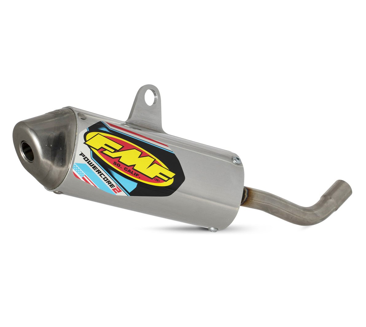FMF Racing Powercore 2.1 Aluminum Muffler w/Stainless End Cap for KTM 85SX 18-24/Husqvarna TC85 18-24/Gas Gas MC85 21-24