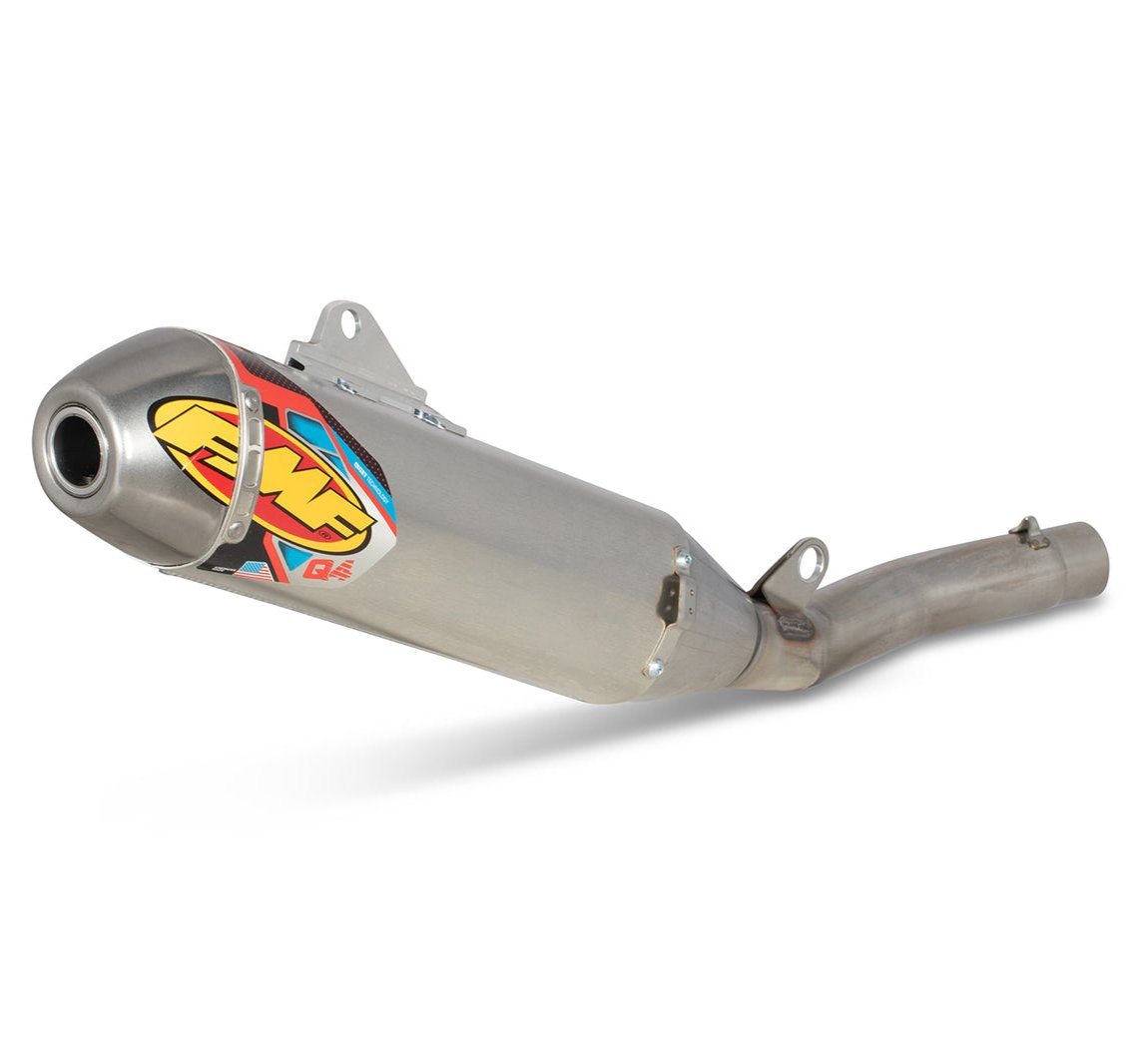 FMF Racing Q4 Hex Aluminum Slip-On Muffler w/Stainless End Cap for Honda CRF450X 19-20 Australian Models