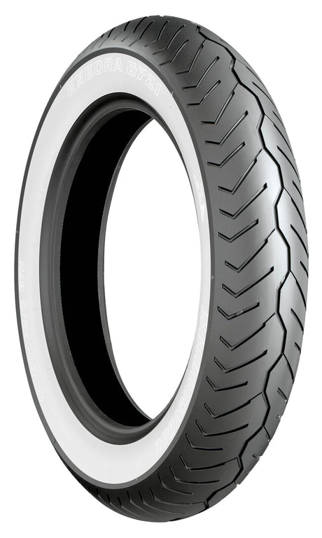 Bridgestone Exedra G721 White Wall Radial Front Tyre 130/90-16 M/C 67H Tube Type - EasyR