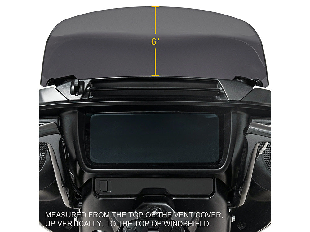 Memphis Shades MEM-MEP88810 4" Spoiler Windshield Dark Smoke for Harley-Davidson CVO Street Glide 23-Up/Street Glide 24-Up Models