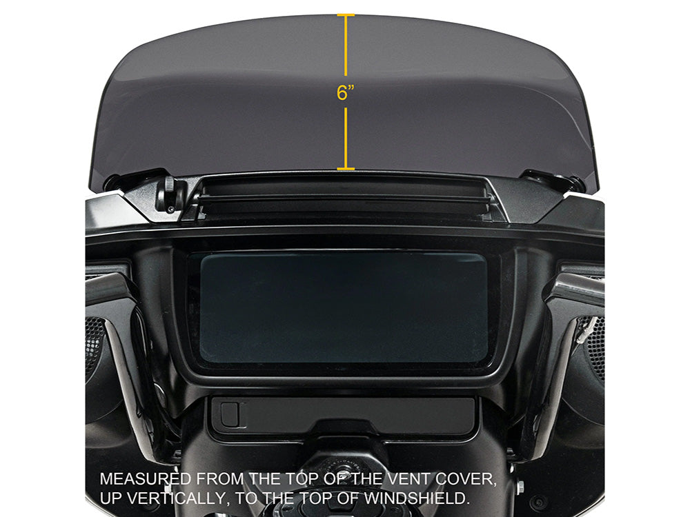 Memphis Shades MEM-MEP89010 6" Spoiler Windshield Dark Smoke for Harley-Davidson CVO Street Glide 23-Up/Street Glide 24-Up Models