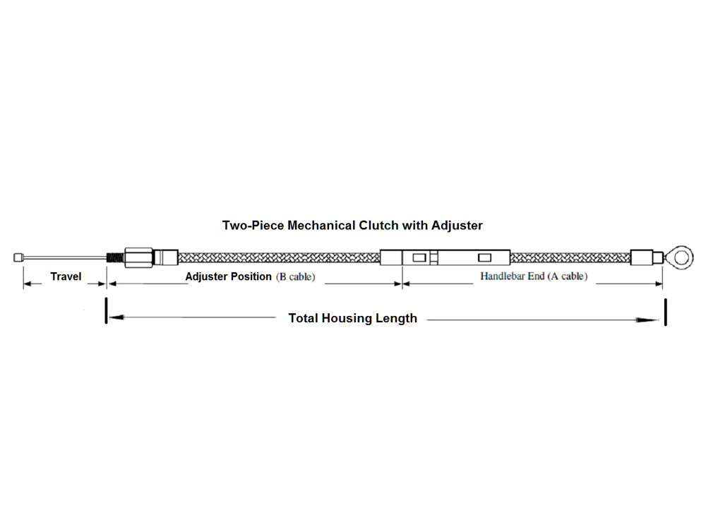 Magnum Shielding MS-322512HE Sterling Chromite 67" Clutch Cable for Sportster 04-21