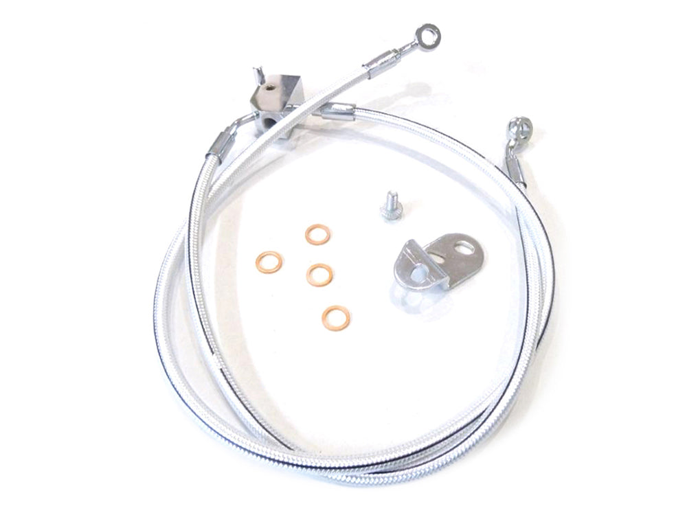 Magnum Shielding MS-3618 Sterling Chromite Rear Brake Line for FX Softail 2006 Models w/200 Tyre