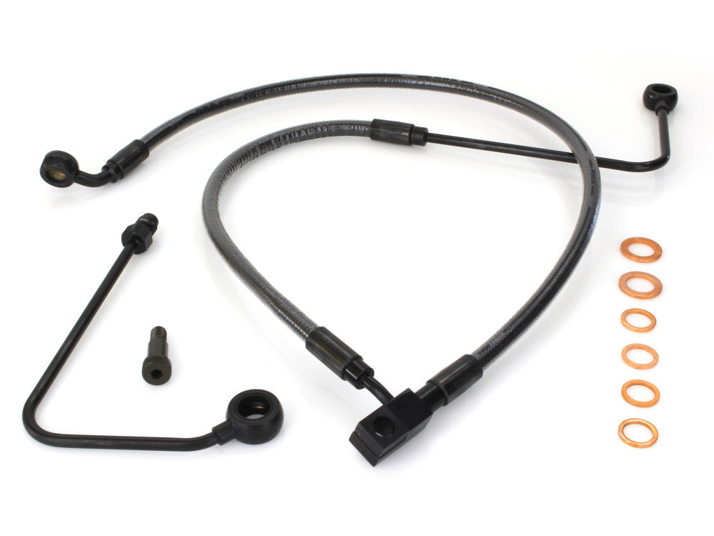 Magnum Shielding MS-AS47003 Black Pearl Lower Brake Line for Harley-Davidson FXS Blackline 11-13/Breakout 13-14 w/Single Front Disc Caliper