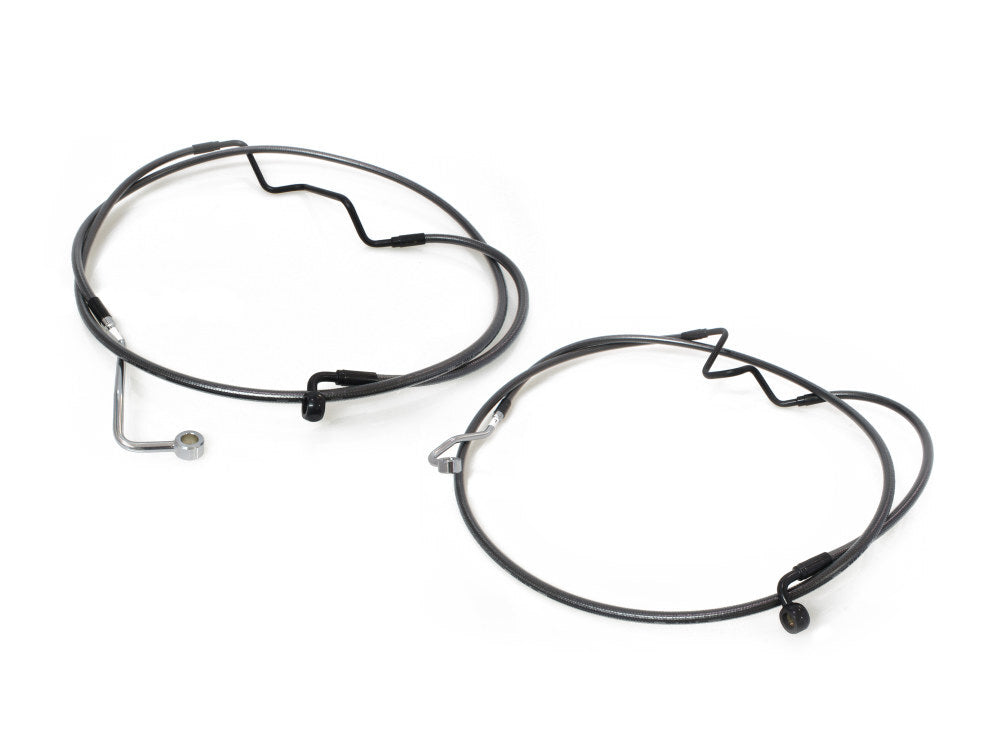 Magnum Shielding MS-AS470162 Black Pearl Over Length +2" Lower Front Brake Line for Harley-Davidson Touring 14-23 w/ABS