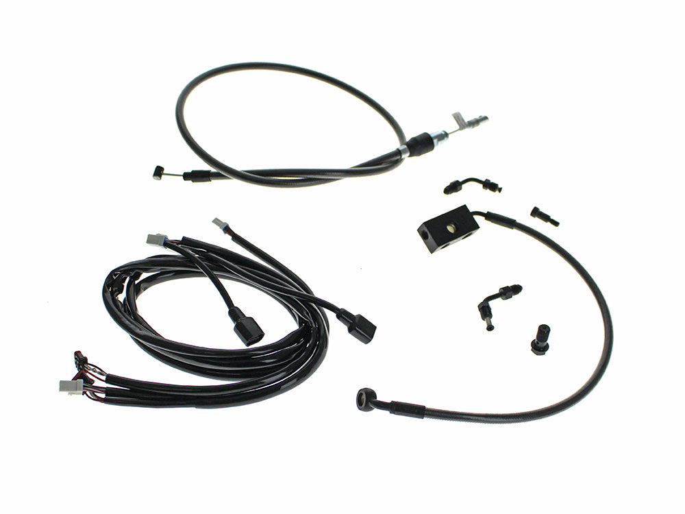 Magnum Shielding MS-KIT-FXBR25-12-BP Black Pearl 12" Bars Cable Kit for Harley-Davidson FXBR 25-Up
