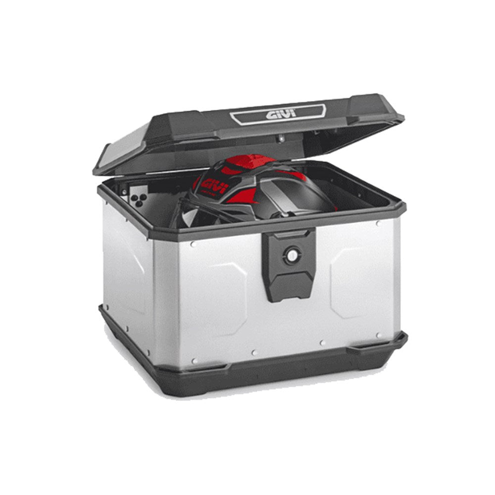Givi MTN47A Matterhorn 47L Alloy Silver Monolock Top Case w/Universal Plate