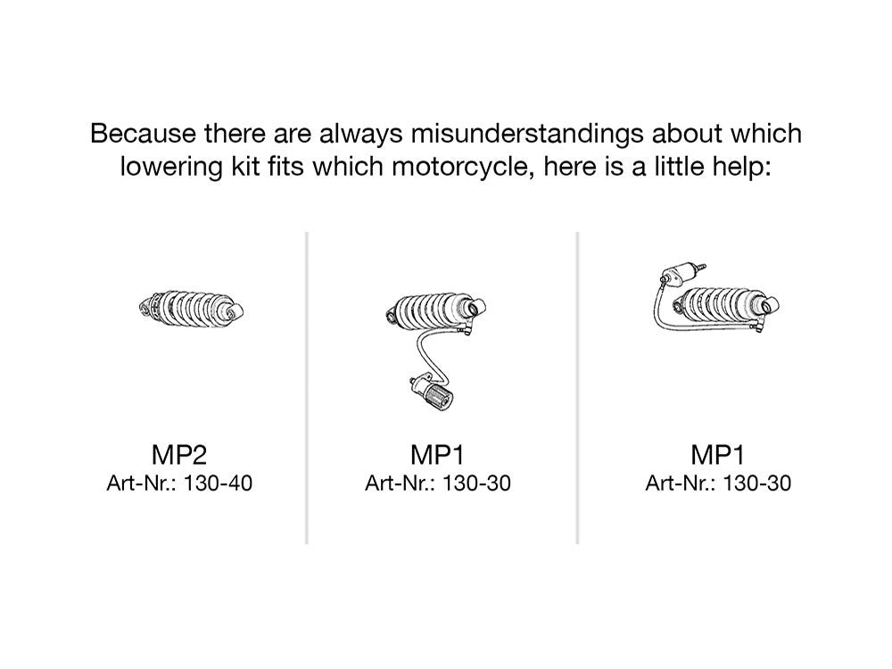 Muller Motorcycle AG MUL-130-30 Lowering Kit for Softail 18-Up w/OEM Pre Load Adjuster