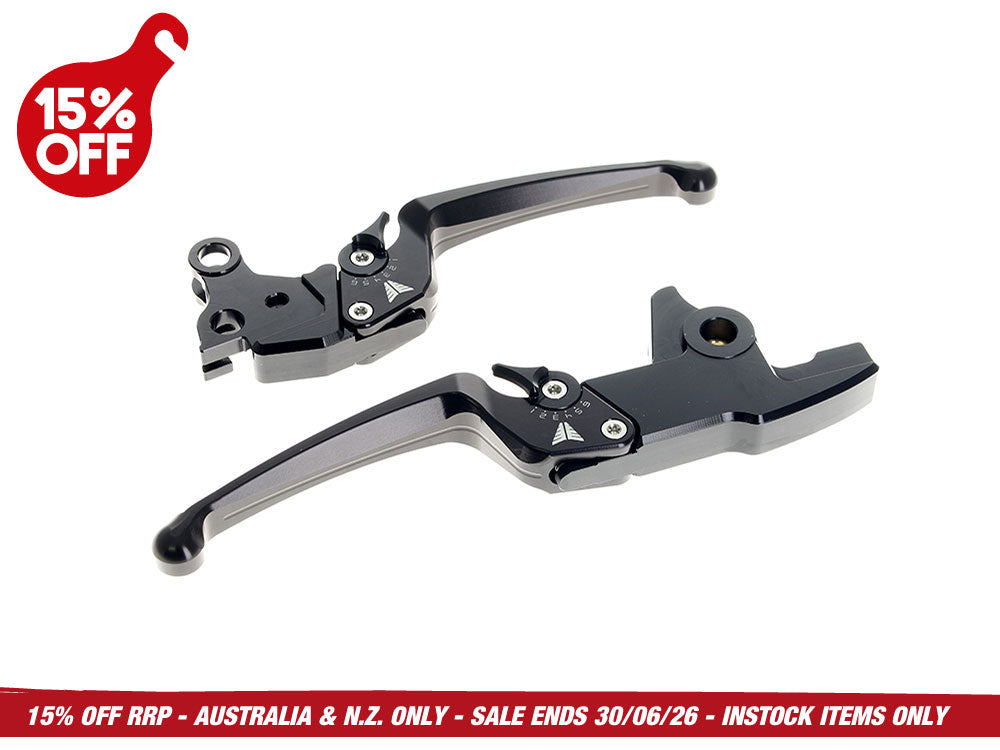 Muller Motorcycle AG MUL-150-20 Adjustable Levers Black for Harley-Davidson Softail 25-Up