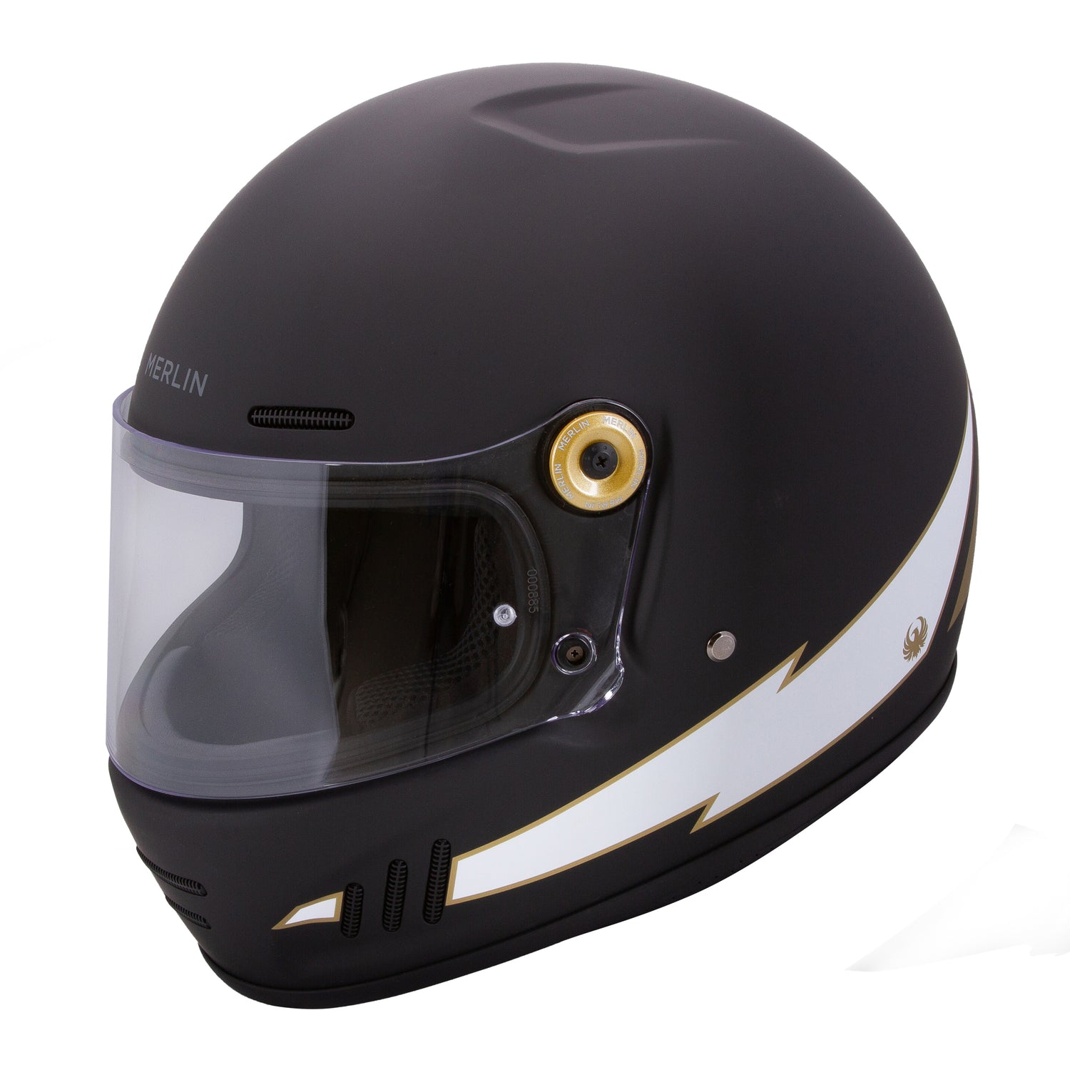 Merlin Revival Flash Matte Black Helmet