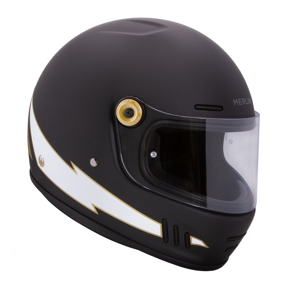 Merlin Revival Flash Matte Black Helmet