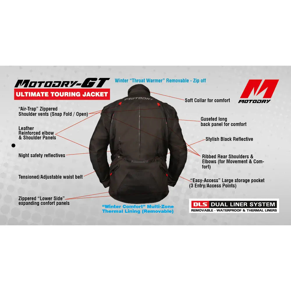 MotoDry GT Black Textile Jacket