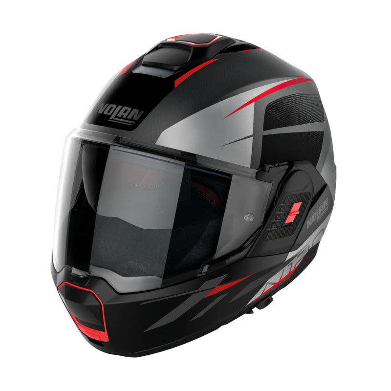 Nolan N120-1 Nightlife Flat Grey/Black/Red Modular Helmet
