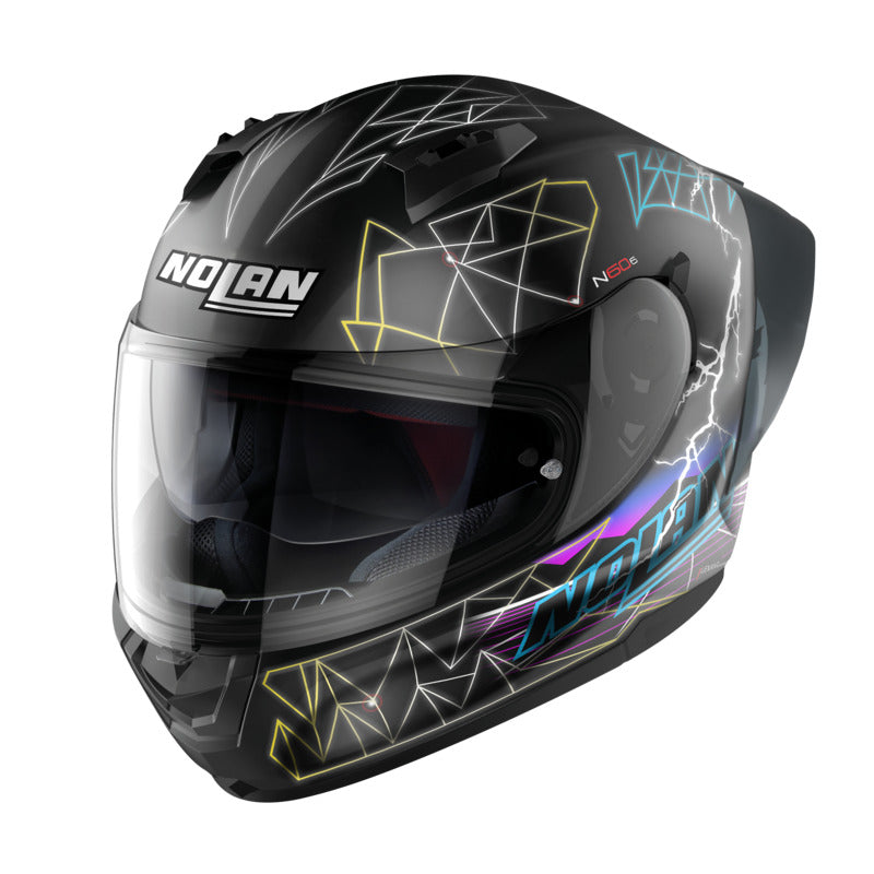 Nolan N60-6 Sport Raindance Flat Black/Multi Colour Helmet