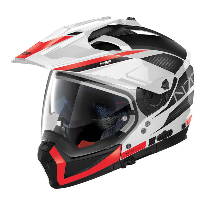 Nolan N70-2 X Earthquake White/Red/Black Adventure Helmet