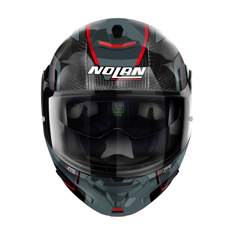 Nolan X-1005 Ultra Carbon Undercover Carbon Grey/Red Modular Helmet