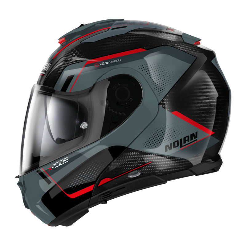 Nolan X-1005 Ultra Carbon Undercover Carbon Grey/Red Modular Helmet