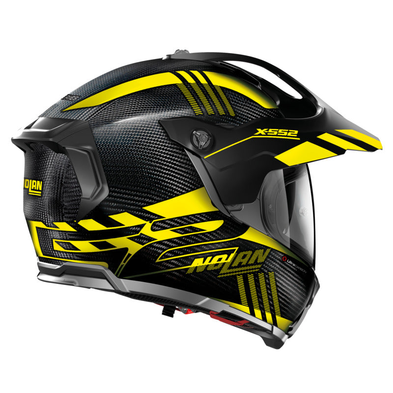 Nolan X-552 Ultra Carbon Wingsuit Flat Carbon/Yellow/Black Adventure Helmet