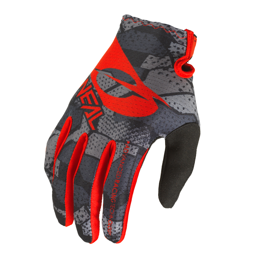 Oneal 2023 Matrix Camo V.22 Black/Red Youth Gloves - EasyR