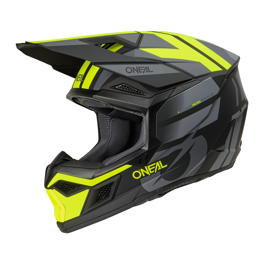 Oneal 2026 3 SRS Ride Black/Gray/Neon Yellow Helmet