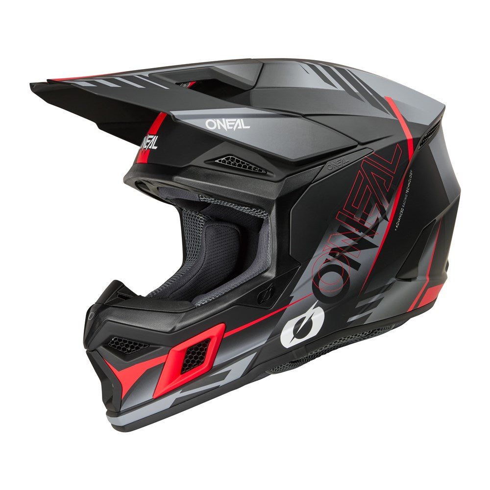 Oneal 2026 3 SRS Haze Black/Gray/Red Helmet