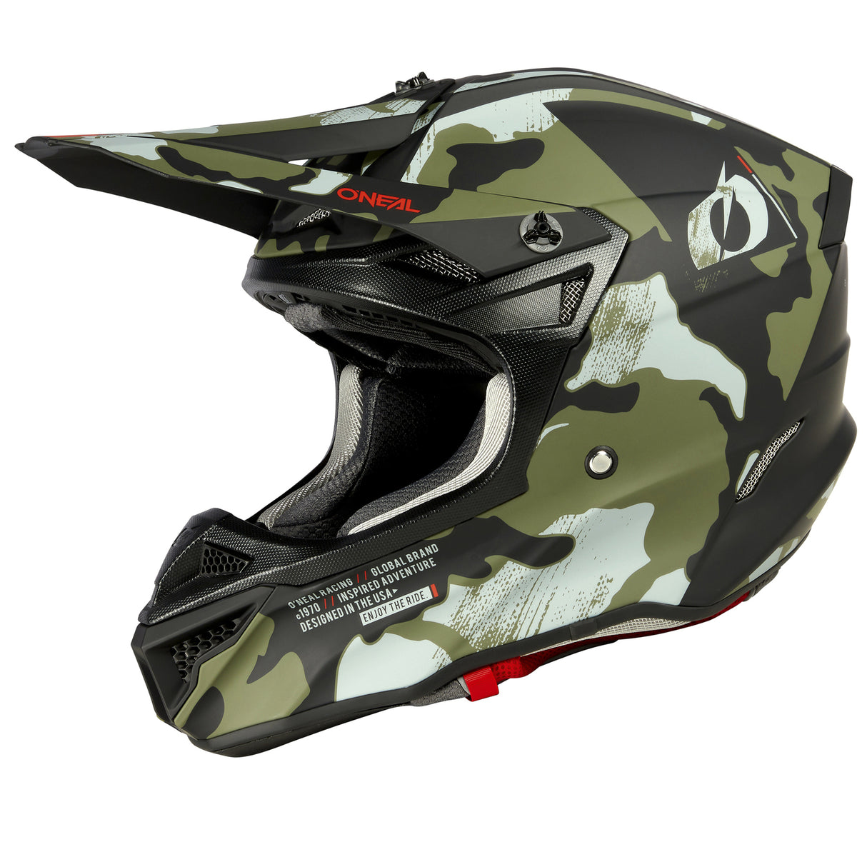 Oneal 2024 5 SRS Camo V.23 Black/Green Helmet - EasyR