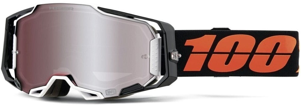 100% Armega Goggles Blacktail w/HiPER Silver Mirror Lens