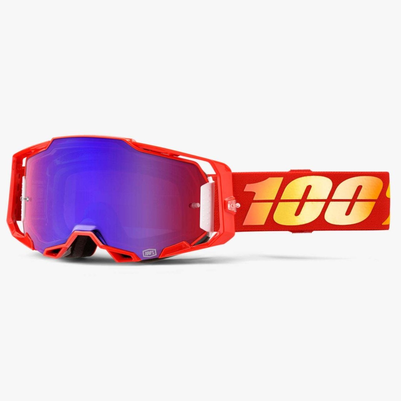 100% Armega Goggles Nuketown w/Mirror Red/Blue Lens