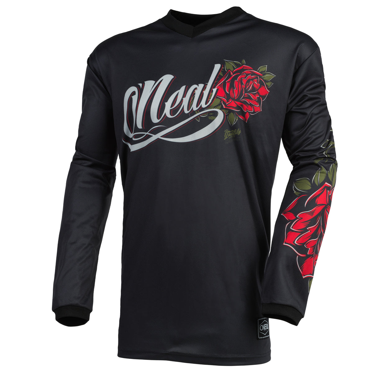 Oneal 2024 Element Threat Roses Black/Red Womens Jersey - EasyR