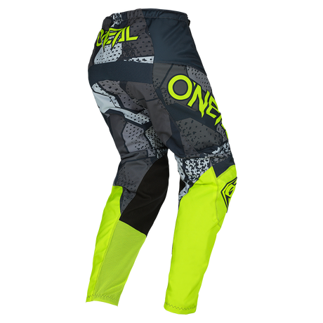 Oneal 2023 Element Camo V.22 Grey/Neon Yellow Youth Pants - EasyR